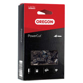 Oregon 72EXL072G chain close-up showing high-performance cutters for smoother cuts