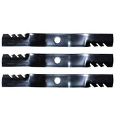 Oregon Gator 96-363 blade closeup for Kubota mowers highlighting sharp edge.
