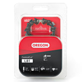 Oregon L81 ControlCut chain on a 20-inch bar with 81 drive links for smooth cuts.