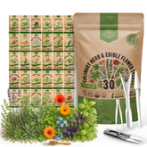 Organo Republic 30 culinary herbs seed pack for indoor and outdoor gardening.
