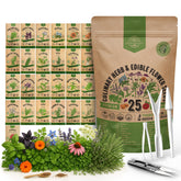 Organo Republic seed pack cover with 25 culinary herb seeds for your home garden.