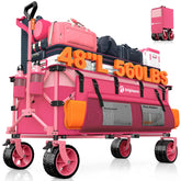 Originsure foldable wagon open showing 300L capacity for groceries and camping gear.