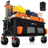 Originsure folding wagon unfolded size shows 300L capacity for groceries and gear