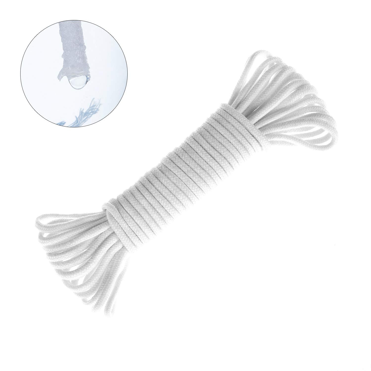 ORIMERC 80ft capillary wick cord delivering steady watering to potted plants
