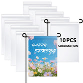 ORJ 10pc garden flags (18x12) for outdoor decoration.