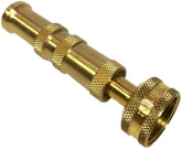 Orrco Brass Hose Nozzle in adjustable spray mode for versatile watering tasks.