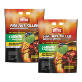 Ortho Fire Ant Killer Broadcast Granules pack shot showing practical lawn treatment benefits