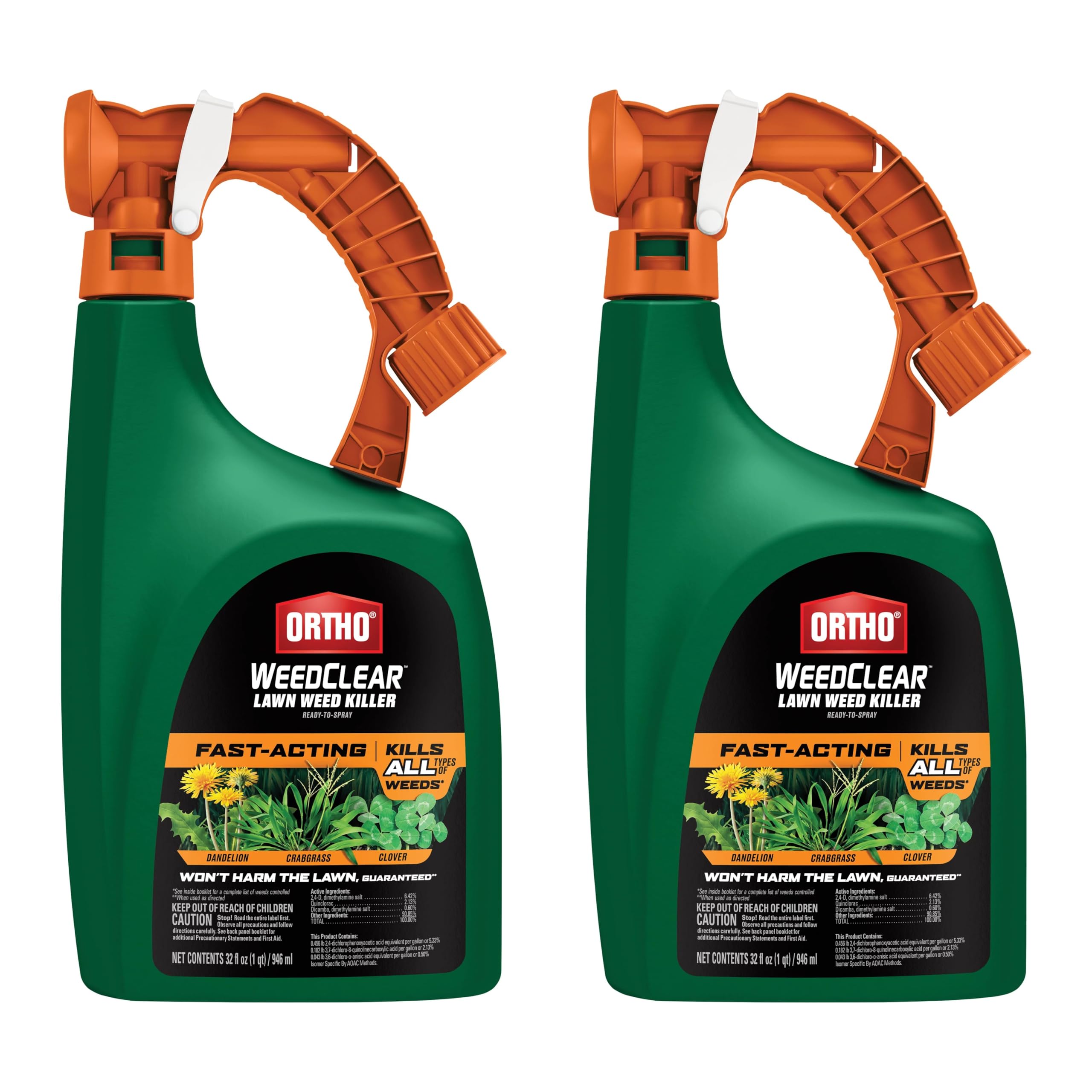 Ortho WeedClear bottle for easy hose-end lawn application.
