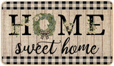 ORTIGIA Home Sweet Home doormat with magnolia wreath adding welcoming style and durability
