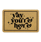 OSLYSOF funny welcome door mat, 30x17 inches, ideal for entryways and greeting guests.