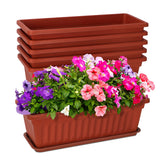 OSMOFUZE window box planter 17 inch brick red ideal for bright windowsills