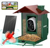 Osoeri bird feeder camera outdoors shows setup for real-time bird watching