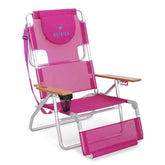 Ostrich The Original 3N1 chair with open cavity design supports relaxed outdoor lounging.