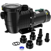 Oswerpon pool pump body material: corrosion-resistant thermoplastic for outdoor use.
