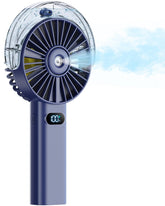 Otlonpe handheld misting fan in blue for portable cooling.