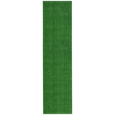 Ottomanson evergreen artificial grass runner in outdoor patio setting, durable and low profile