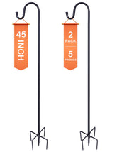Ottsuls bird feeder pole 45-inch with stable five-prong base for outdoor use