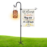 Ottsuls garden flag stand with heavy duty base for stability outdoors