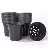 Oubest 6-inch black plastic nursery pot in a 50-pack for seedling projects