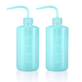Oubest squeeze bottle blue, left-angle view for precise root watering.
