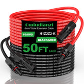 Oududianzi 50ft black solar extension cable for outdoor power runs