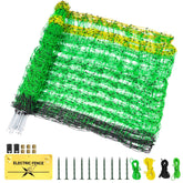 ouluu electric fence netting setup, ready-to-use protection for livestock and crops