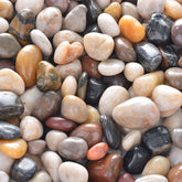 OUPENG 10lb mixed pebbles for aquarium aesthetics with natural color variety