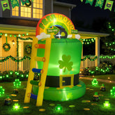 OurWarm leprechaun trap inflatable on full outdoor display boosts visibility for St. Patrick's Day