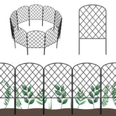 OUSHENG arched garden fence panel for patios protects plants and adds decorative charm.
