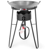 OuterMust outdoor cooker triangle iron wok, compact and portable for backyard cooking.