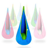 OUTREE Kids Pod Swing Seat blue cotton for cozy indoor reading and calm play.