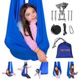 OUTREE sensory swing with 360° swivel hanger for secure hanging and calming play