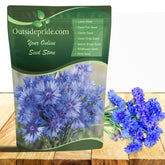 Outsidepride blue cornflower seeds packet for vibrant blooms.