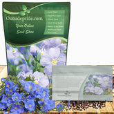 Outsidepride Blue Flax Seeds bloom along borders with vibrant blue color and long-season appeal.