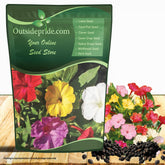 Outsidepride Four O Clock mix pack displaying vibrant color options for borders and containers