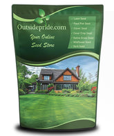 Outsidepride Midnight Kentucky Bluegrass Seed bag front view for new lawn installations