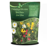 Outsidepride Northwest Wildflower Seed Mix packaging label with sowing guidance.