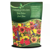 Outsidepride Texas & Oklahoma wildflower seed mix bag ready for sunny garden beds.