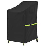 OUTTDID stackable chair cover on chairs protects outdoor furniture from rain and sun.
