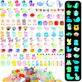 Outus 154 Pcs mini resin animals group shot showing diverse colors for decor ideas
