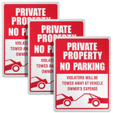 Outus no parking sign 14x10 pack enhances private property visibility.