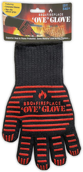 Ove Glove BBQ extended wrist protects during grilling and reaching over hot flames.