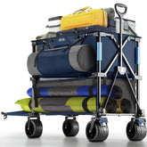 Overmont 400L double decker wagon with extended lower shelf designed for oversized items.