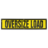 Oversize Warning sign front view showing high visibility for oversized loads