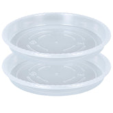 OVZILKI 8-inch plant saucer pack-2 keeps pots tidy and floors clean.