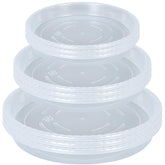 OVZILKI clear plant saucer 6-inch ideal for compact pots, catches drainage to protect indoor surfaces