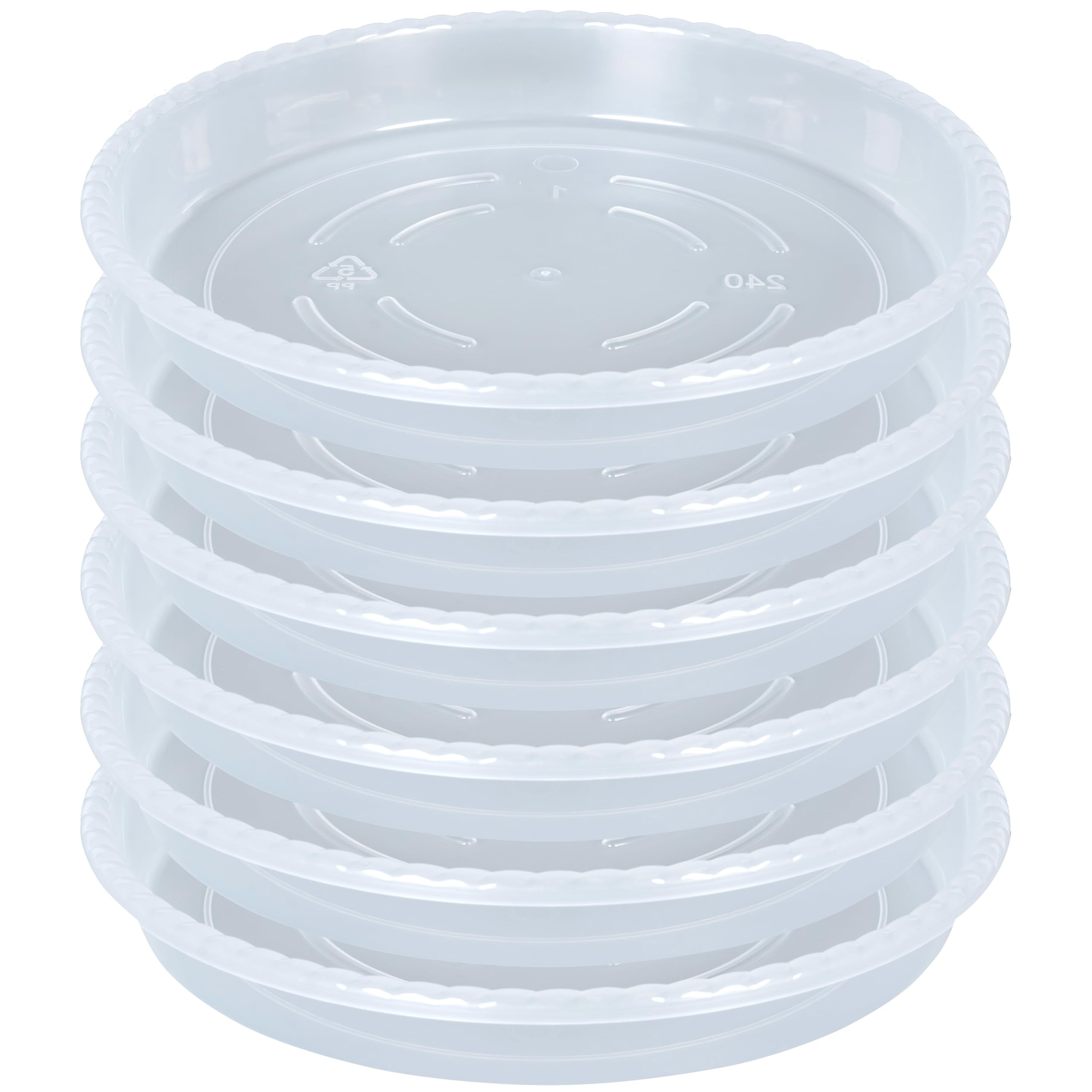 OVZILKI plant saucer 8-inch clear packaging protects floors from drips