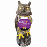 Owlsome Solar Owl with glowing eyes lights your garden at night for ambient appeal.