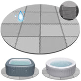 Oyrlize 78-inch Round Hot Tub Mat overview protects the tub from debris and wear.