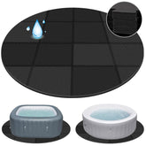 Oyrlize 78-inch round hot tub mat cushions and protects the tub base